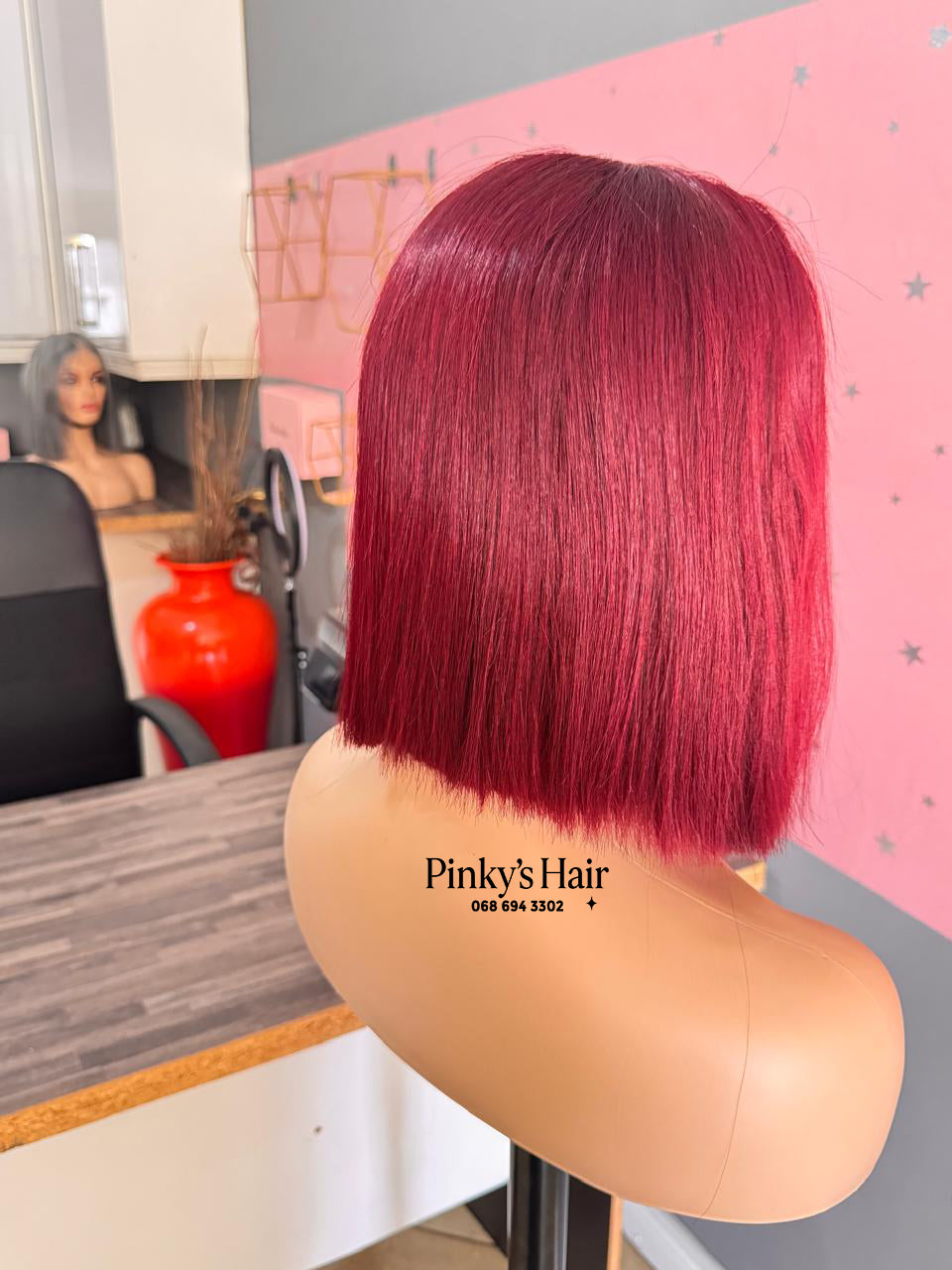 Burgundy / Wine Red Vietnam Bob Wig