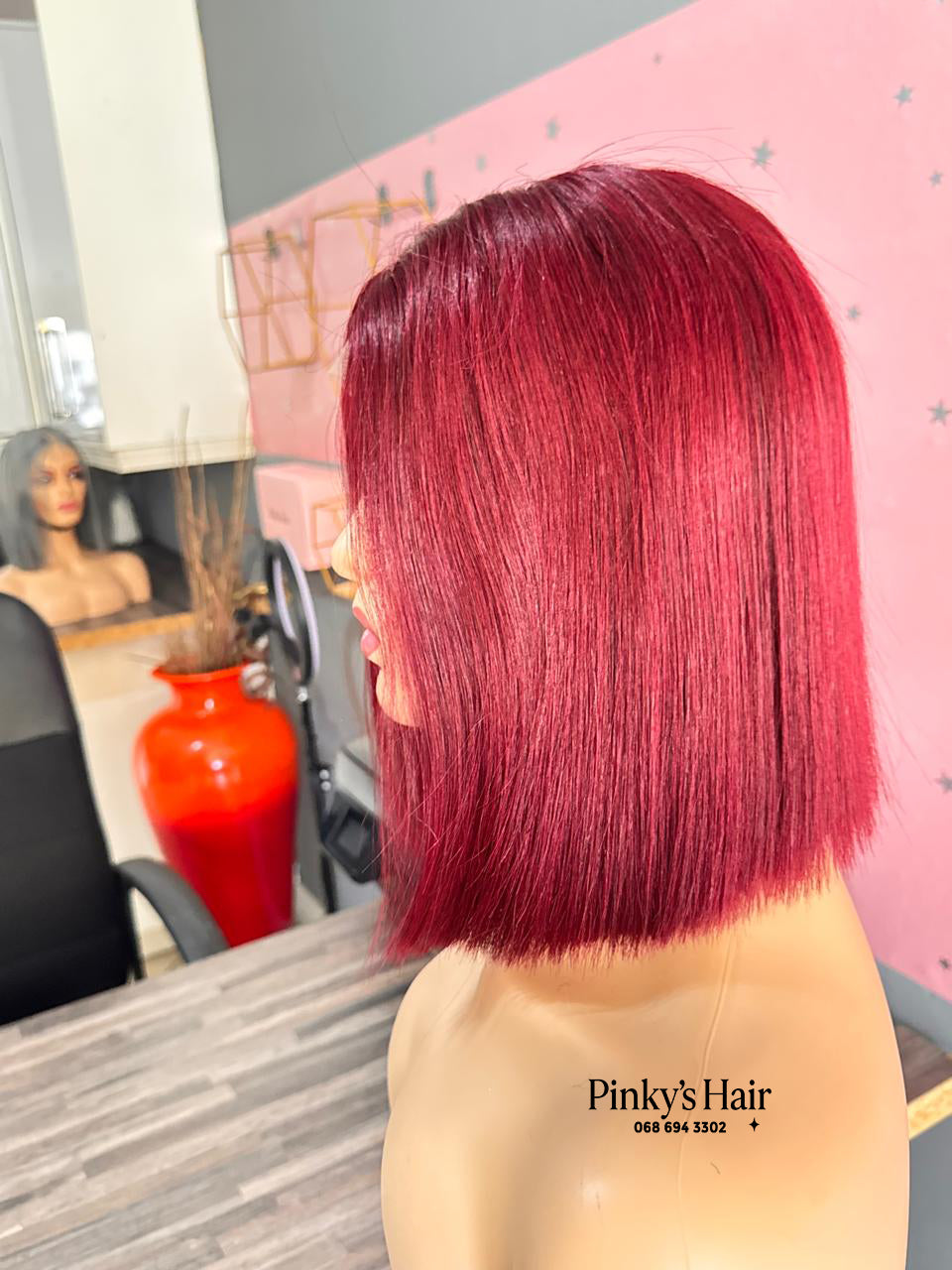 Burgundy / Wine Red Vietnam Bob Wig