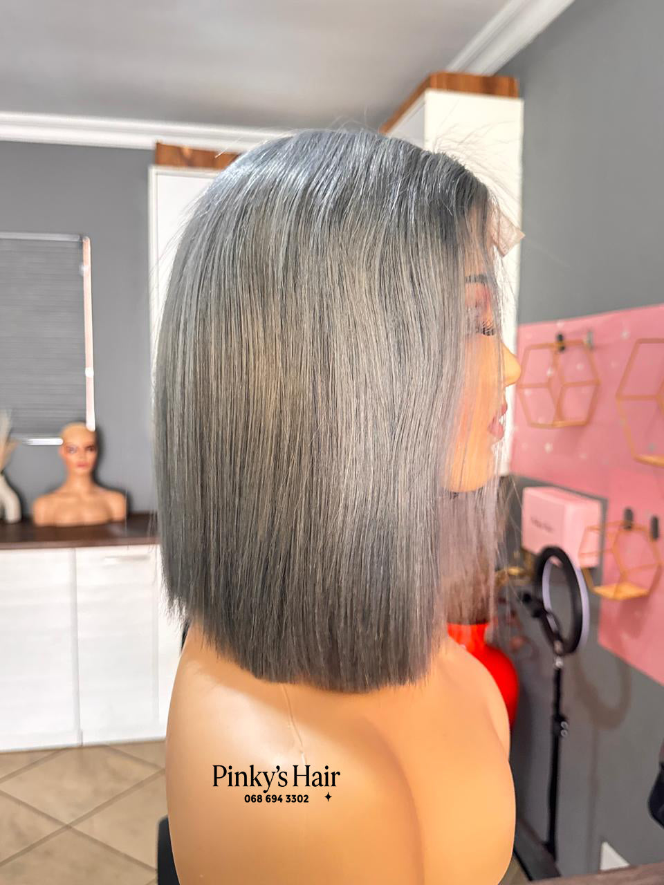 Grey Vietnam Bob Wig
